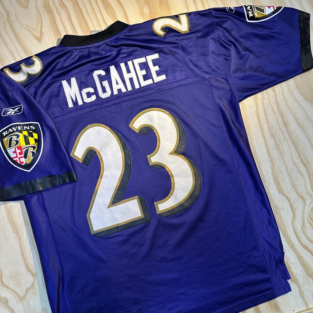 Reebok Baltimore Ravens Willis McGahee 23 Jersey Mens XL Purple NFL Stitched